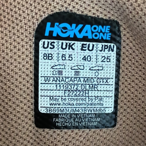 Hoka One Anacapa Gore-Tex Mid Vibram Hiking Boots Shoes Oxford Tan NEW - Picture 7 of 9